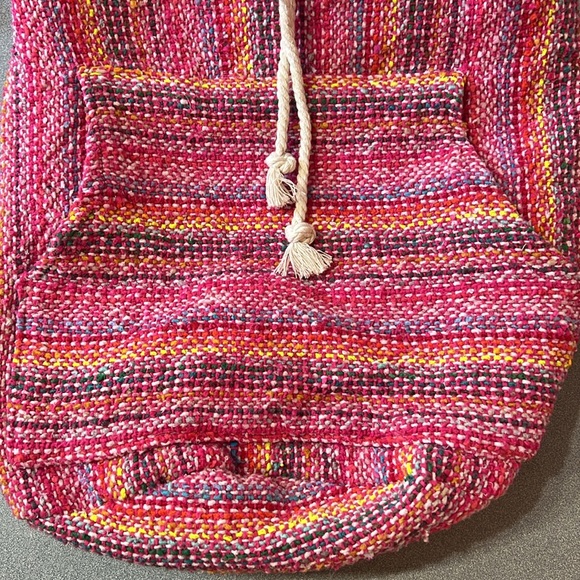 Handmade, Up-Cycled Mexican Poncho Tote - Picture 5 of 8